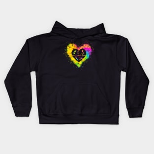 Tie Dye Love Heart Autism Kids Hoodie